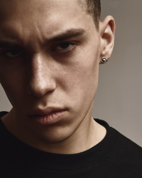 Einzelohrstecker MORTE SERPENS in Sterlingsilber 2