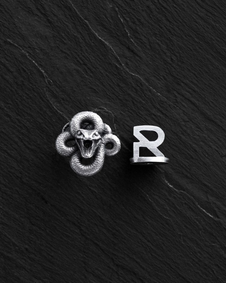 Einzelohrstecker SERPENS in Sterlingsilber