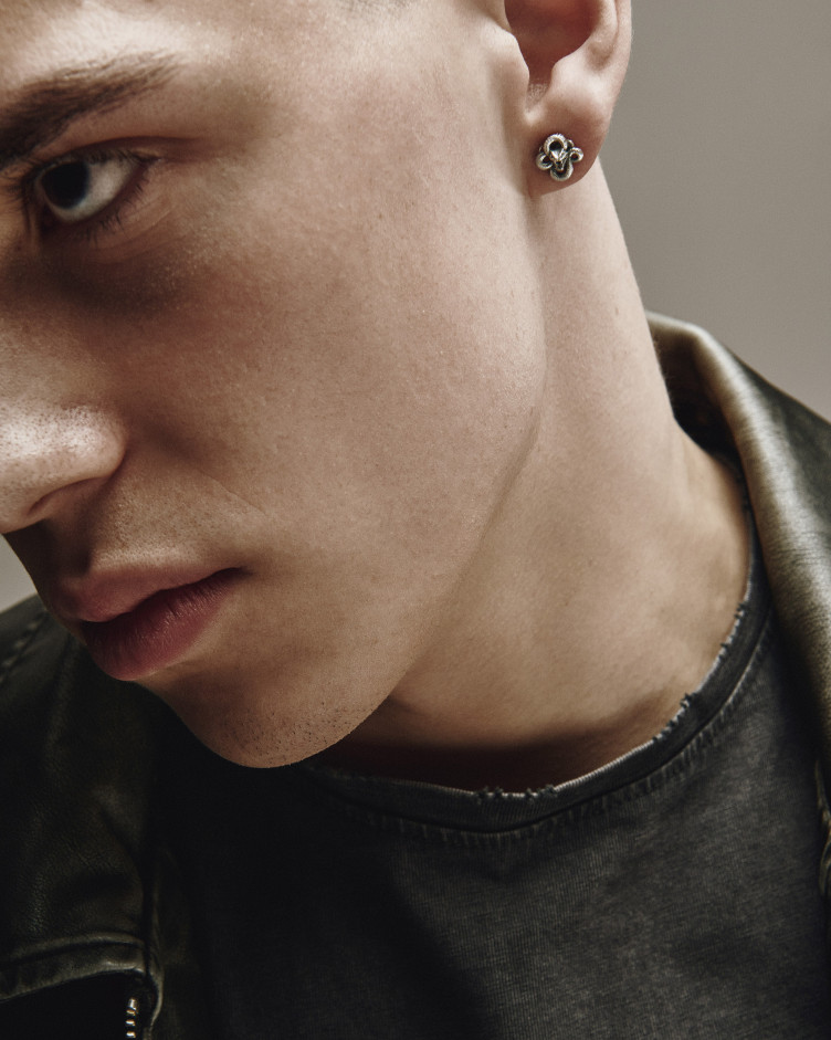 Einzelohrstecker SERPENS in Sterlingsilber 2