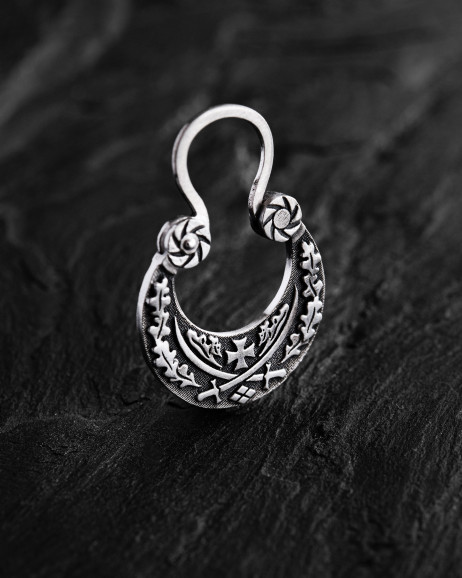 Einzelohrstecker SÄBEL in Sterlingsilber