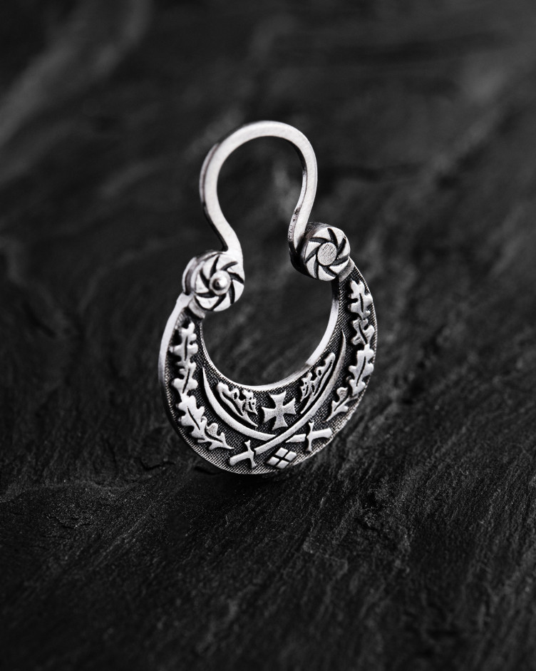 Einzelohrstecker SÄBEL in Sterlingsilber