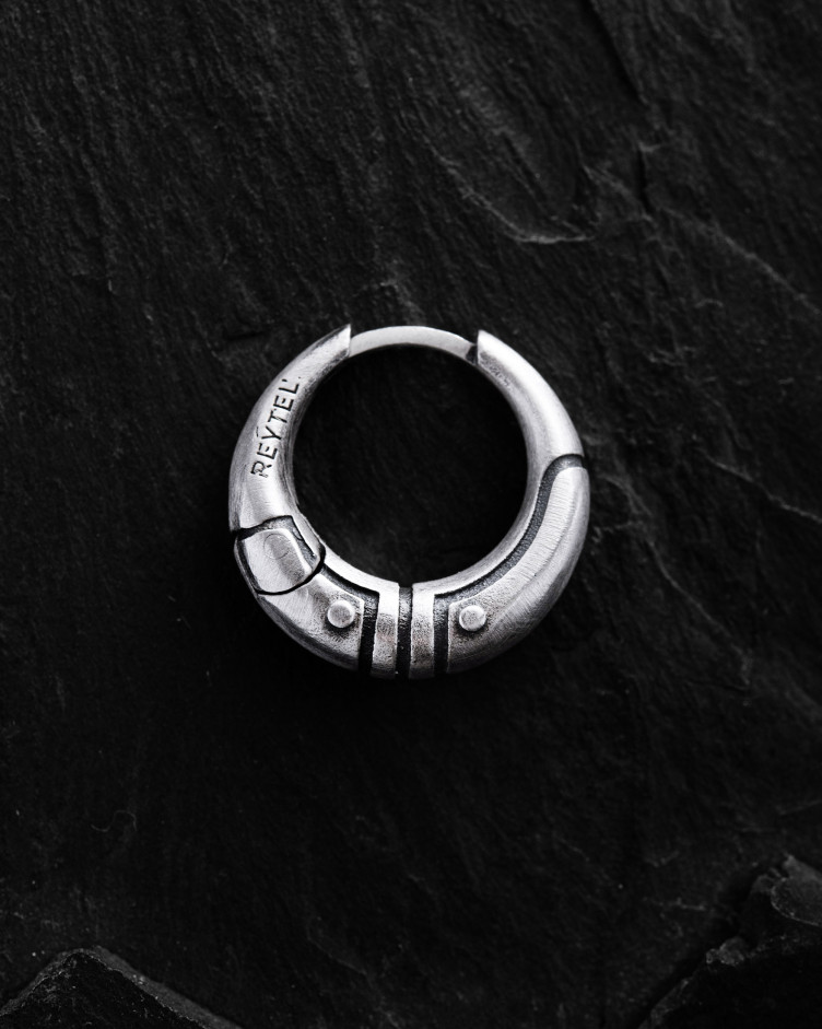 Ohrring - Ring AXE in Sterlingsilber 7