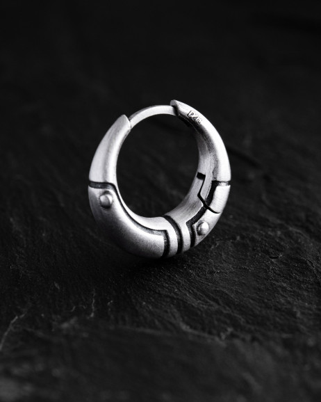 Ohrring - Ring AXE in Sterlingsilber 6