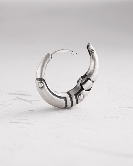 Ohrring - Ring AXE in Sterlingsilber 3