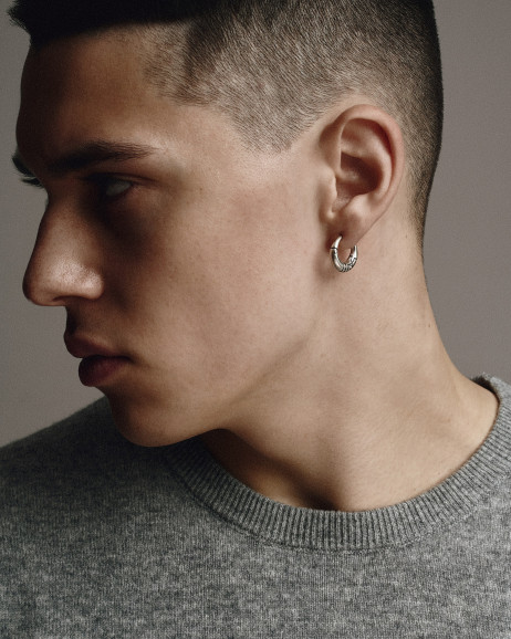 Ohrring - Ring AXE in Sterlingsilber 2