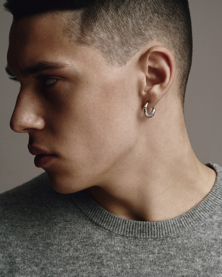 Ohrring - Ring AXE in Sterlingsilber 2