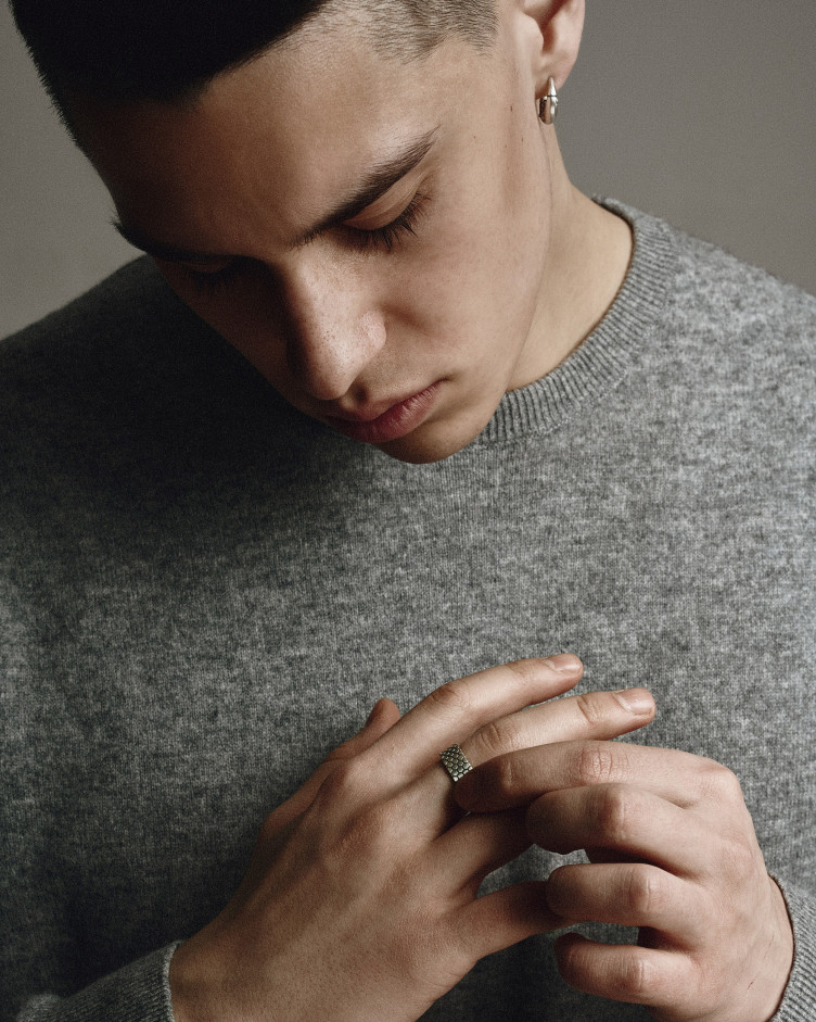 Ohrring - Ring AXE in Sterlingsilber 4