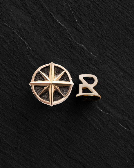 Einelohrstecker COMPASS (585er Gelbgold)