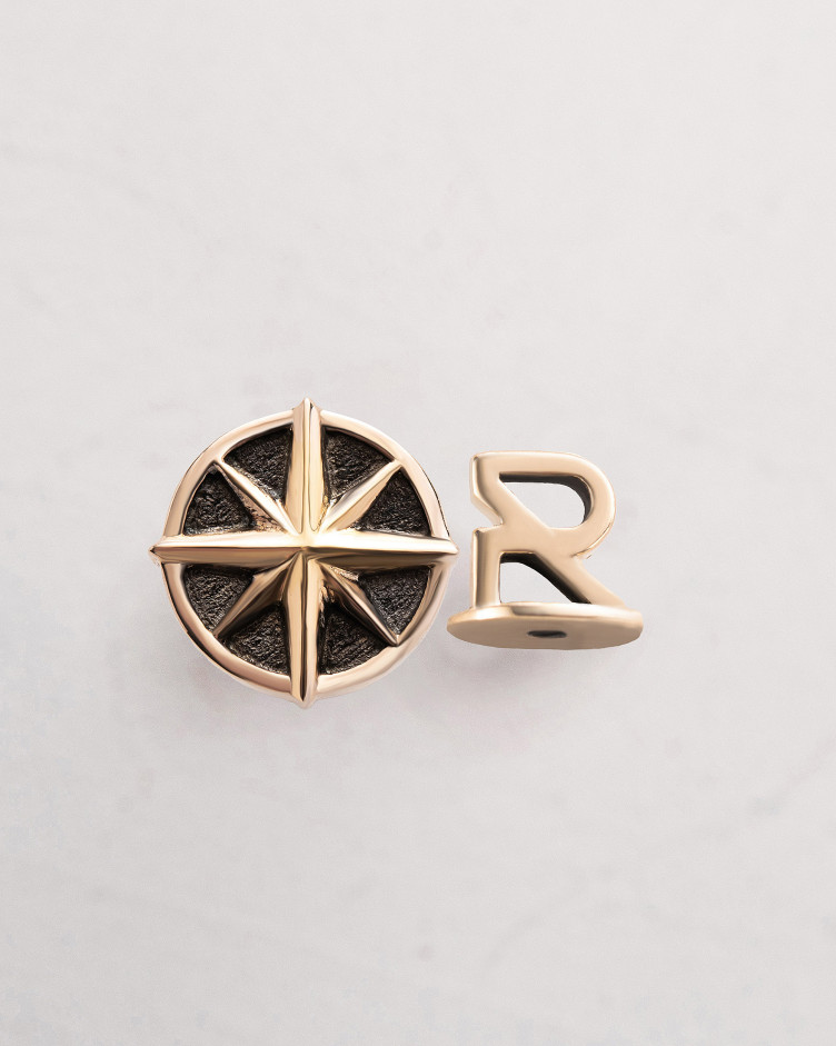 Einelohrstecker COMPASS (585er Gelbgold) 5