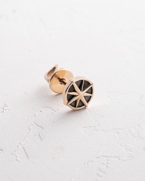 Einelohrstecker COMPASS (585er Gelbgold) 7