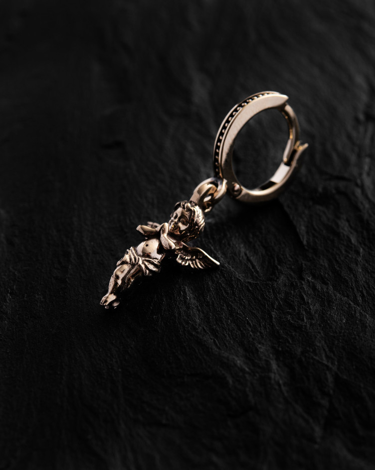 Einzelohrstecker ENGEL DES LICHTS (Gelbgold) 3