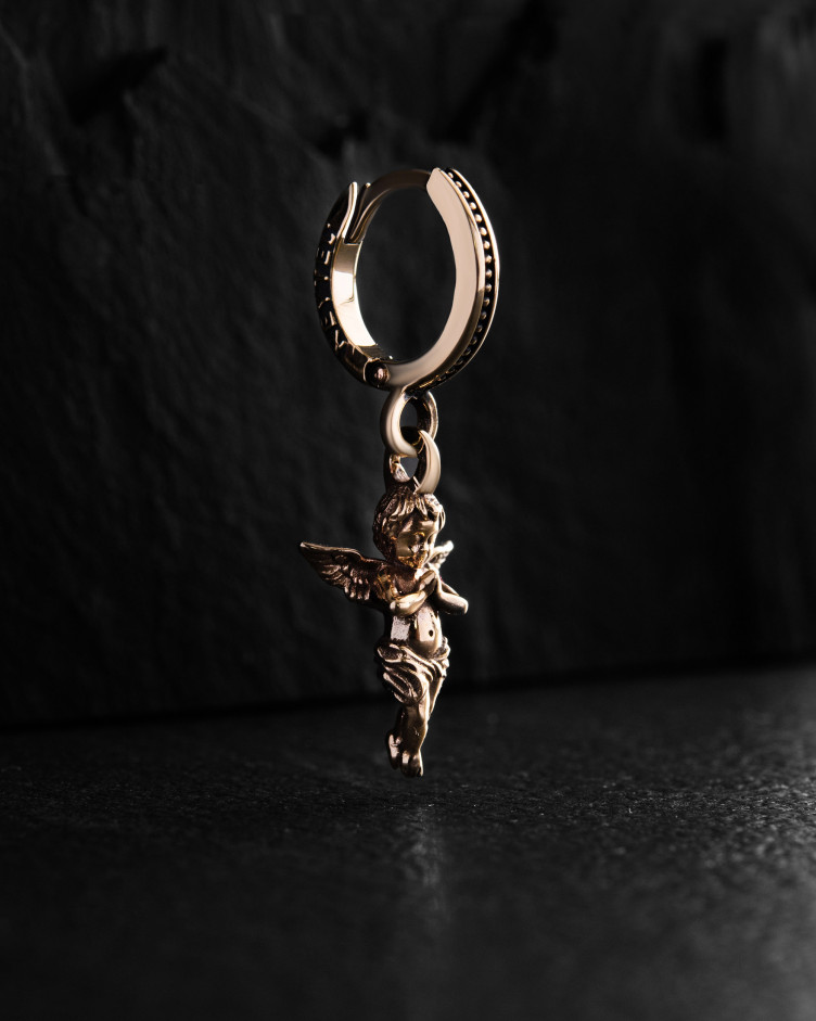 Einzelohrstecker ENGEL DES LICHTS (Gelbgold) 2