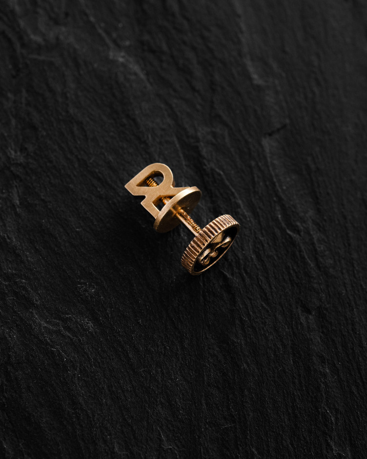 Einelohrstecker FLEUR DE LIS (Gelbgold) 2