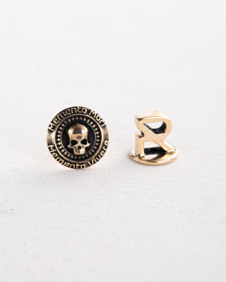Einelohrstecker MEMENTO MORI. VIVERE MEMENTO (585er Gelbgold) 3