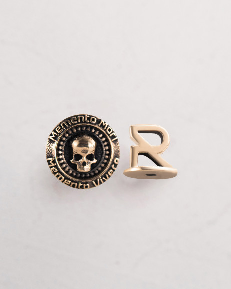 Einelohrstecker MEMENTO MORI. VIVERE MEMENTO (585er Gelbgold) 5