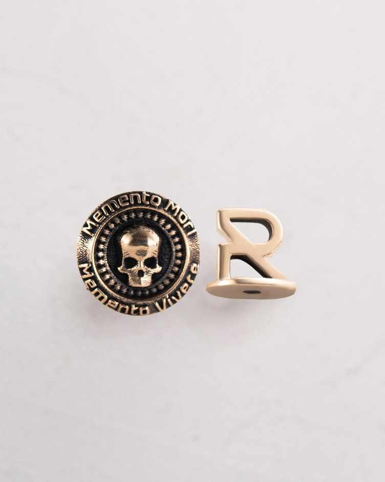 Einelohrstecker MEMENTO MORI. VIVERE MEMENTO (585er Gelbgold) 5