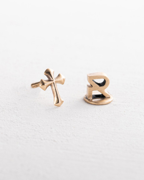 Einelohrstecker CROCETTA (585er Gelbgold) 3