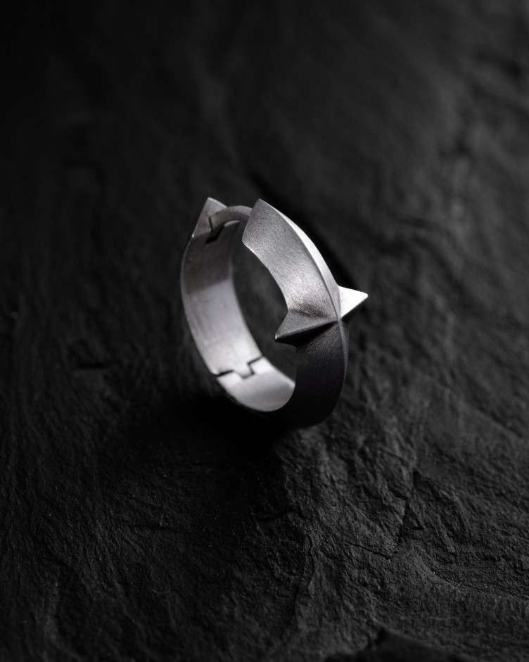Einzelcreole AXIS in Sterlingsilber 2