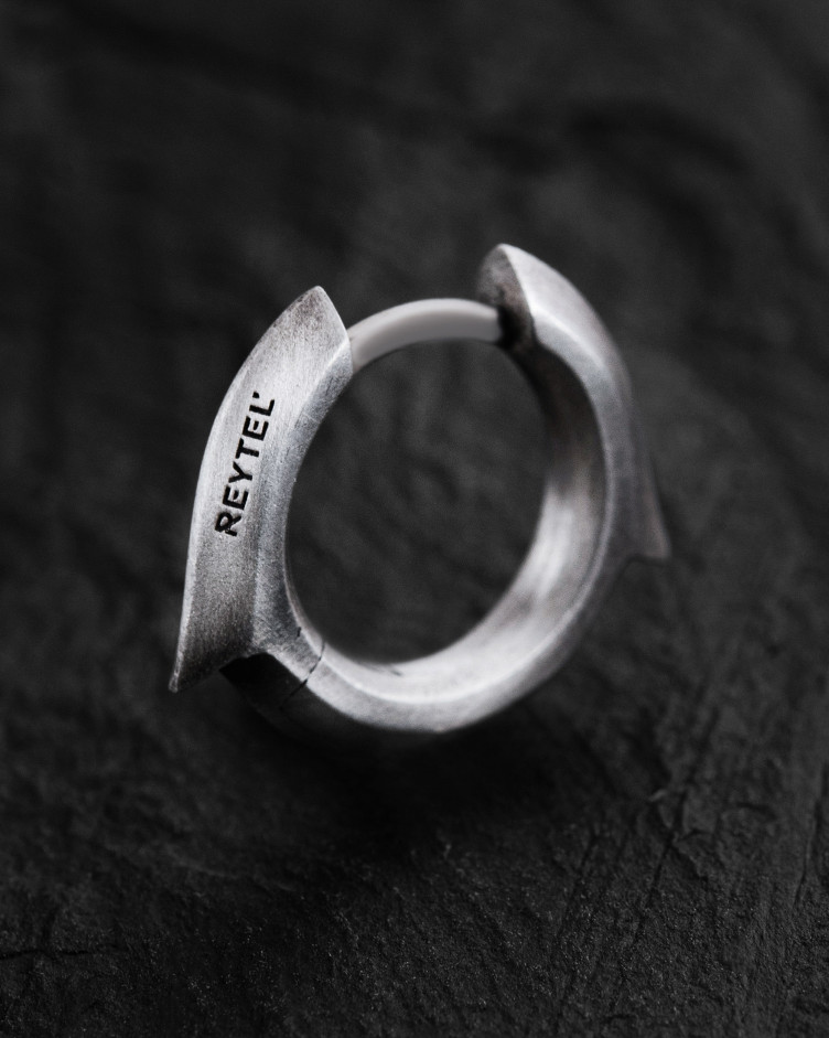 Einzelcreole IGNEO in Sterlingsilber 2