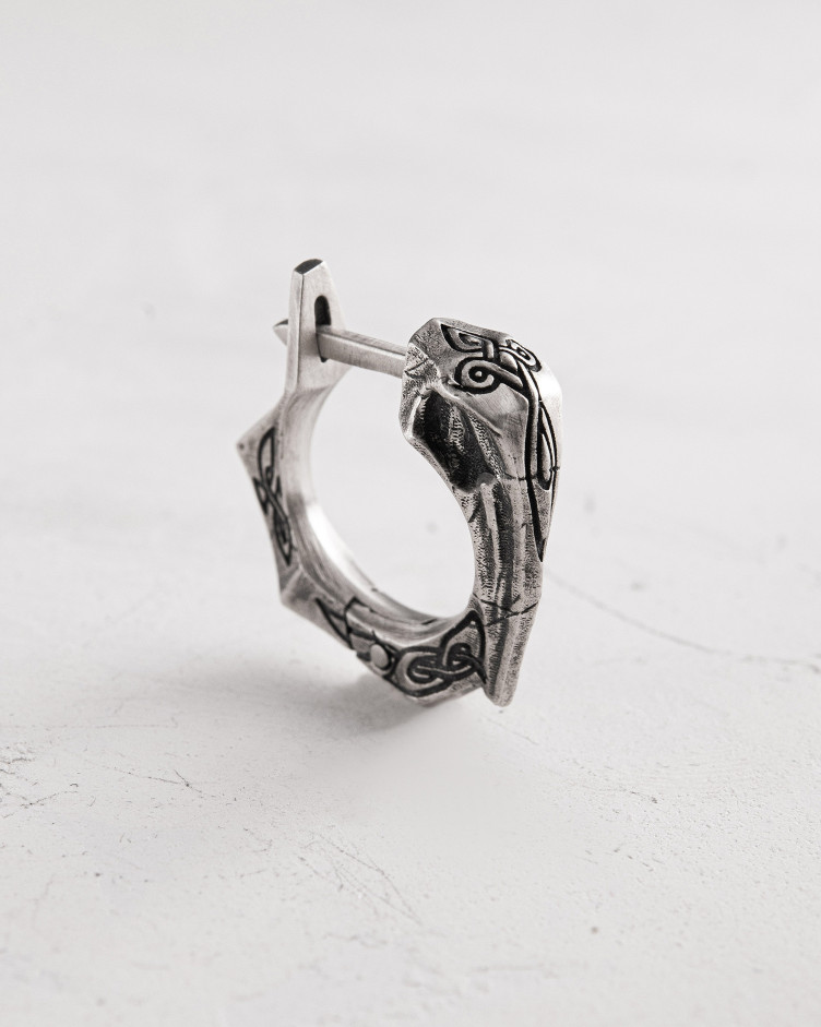 Einzelohrring PRIMAL in Sterlingsilber 6