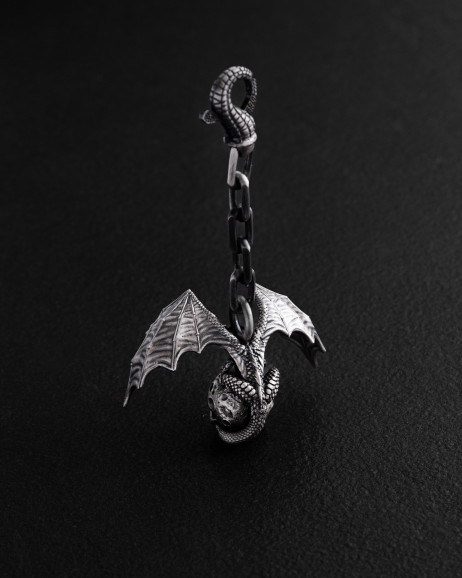 Schlüsselanhänger DRACO MUNDI in Sterlingsilber 3