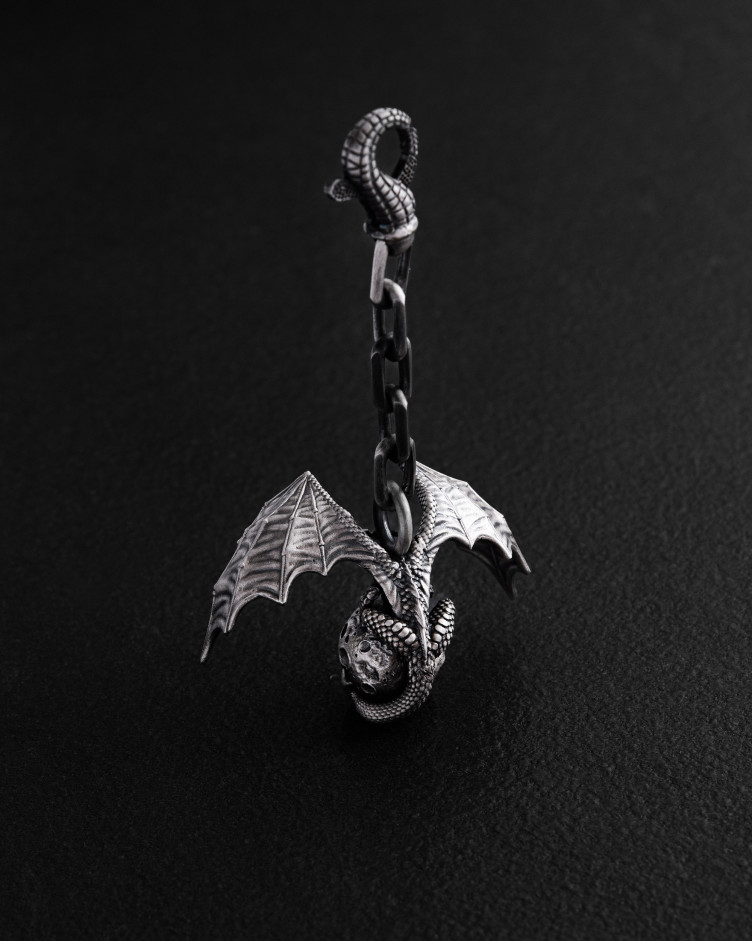 Schlüsselanhänger DRACO MUNDI in Sterlingsilber 3