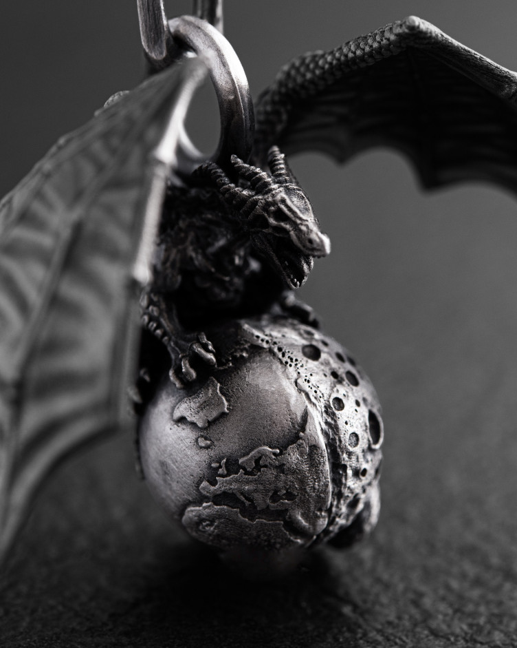 Schlüsselanhänger DRACO MUNDI in Sterlingsilber 5
