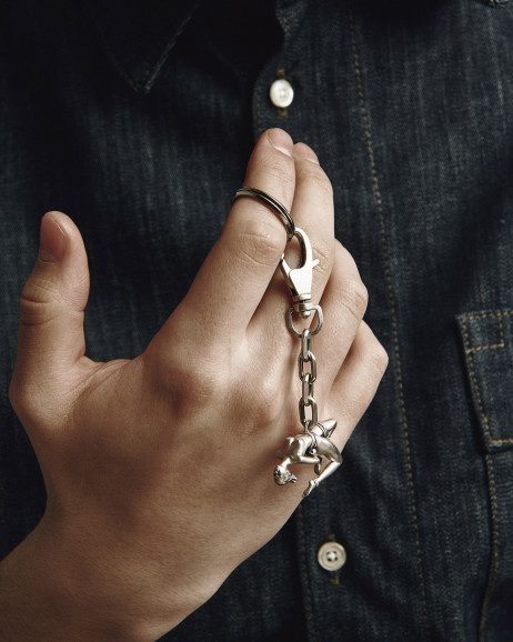 Schlüsselanhänger SHIBARI – INVERTED SUSPENSION in Sterlingsilber 4